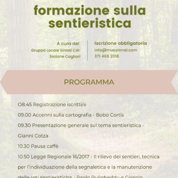 Sabato 10 Giugno 2023 Sinnai – Formazione sentieristica