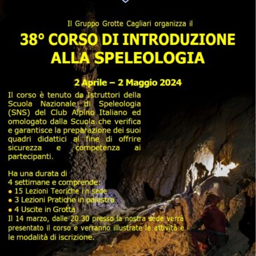 38° Corso di introduzione alla Speleologia
