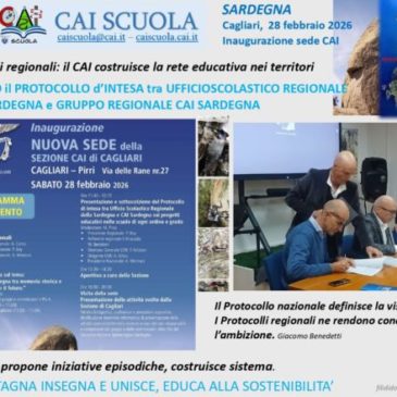 Sabato 28 Febbraio 2026 – Protocollo d’Intesa USR Sardegna – Gruppo Regionale CAI Sardegna